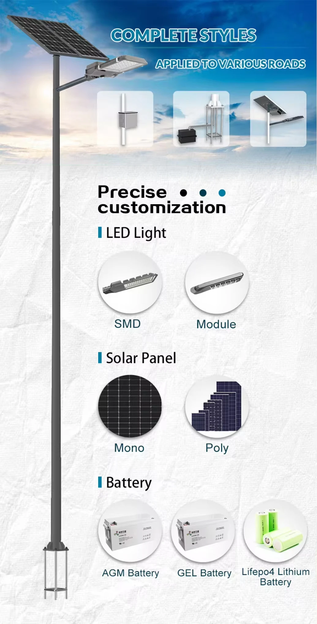 solar street lights for sale