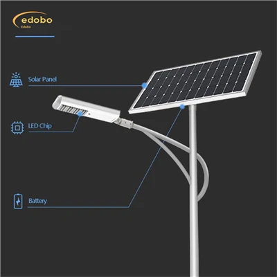 LED götuljós með litíum rafhlöðu sólargötuljós