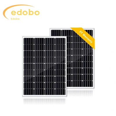 Sól PV spjöld 150W með svörtum ramma